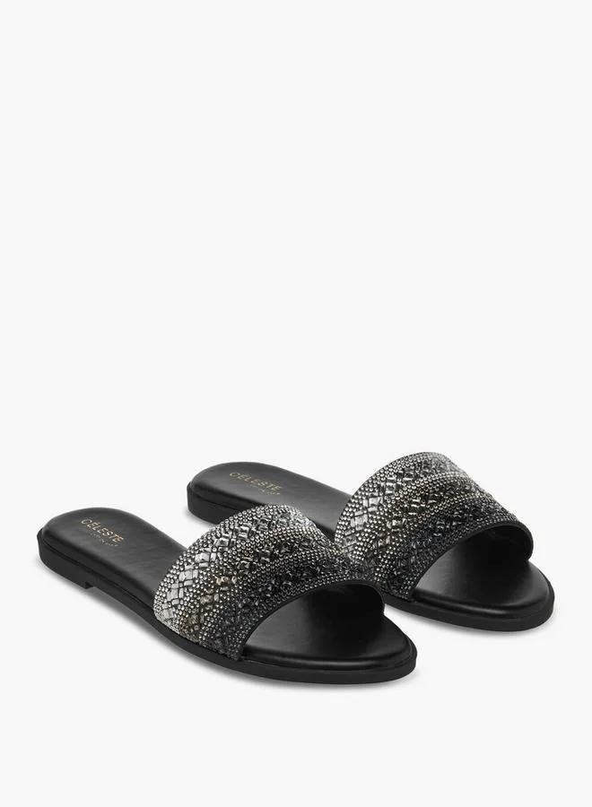 Celeste Women Embellished Slip-On Sandals Ramadan Collection