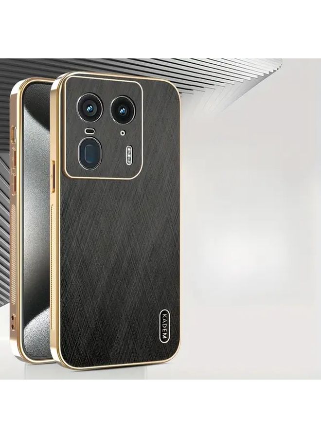 جراب هاتف بنمط حرير ذهبي مطلي بالكهرباء، غلاف من الجلد الصناعي الناعم لجهاز Motorola Edge 60 Fusion - Image 3