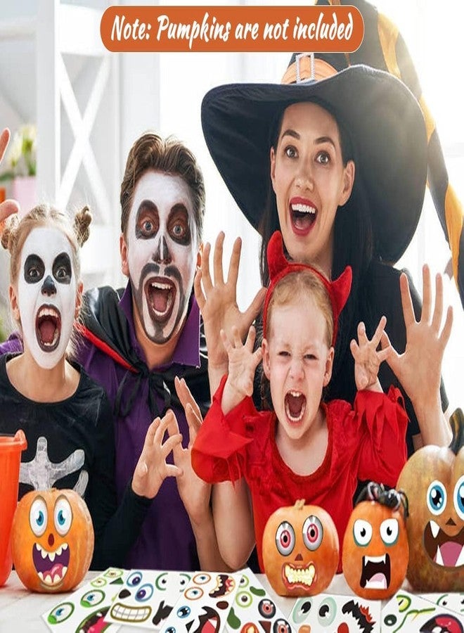 OuMuaMua 48 Pack Halloween Pumpkin Decorating Craft Stickers Mini Make 48 Small Pumpkin Face Stickers Monster Stickers for Halloween Kids Toddlers Treats Party Favors Supplies 24 Sheets - Image 3