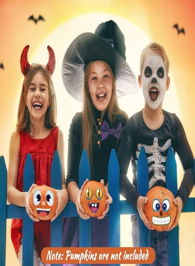 OuMuaMua 48 Pack Halloween Pumpkin Decorating Craft Stickers Mini Make 48 Small Pumpkin Face Stickers Monster Stickers for Halloween Kids Toddlers Treats Party Favors Supplies 24 Sheets - Image 2