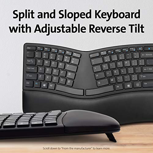 Kensington Pro Fit Ergonomic Wireless Keyboard and Mouse - Black (K75406US) - Image 2