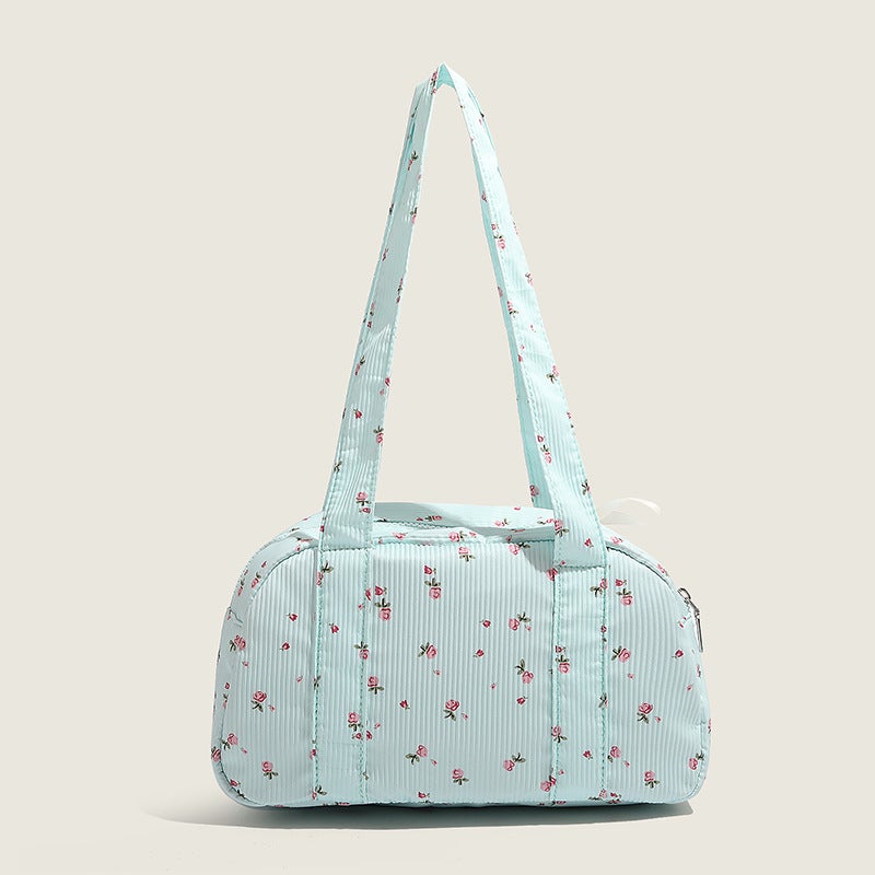 Cute Girl Print Bag 2026 New Style Hand-Held Pillow Bag Korean Version High-Value Small Floral Boston Bag - Image 5