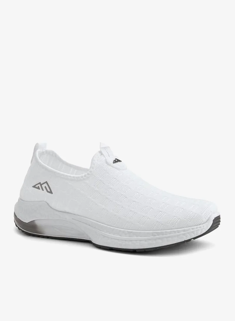 Textured Slip-On Sports Shoes With Pull Tab