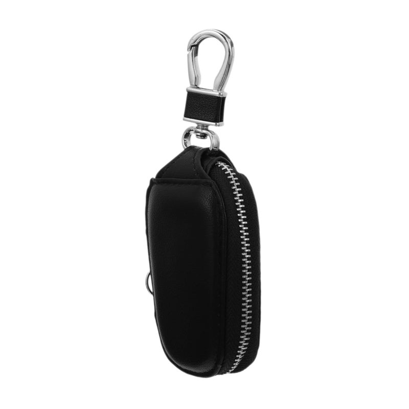 Leather Key Case Zinc Alloy Car Key Organizer Scratch Resistant Multi Functional Storage Pouch - Image 1