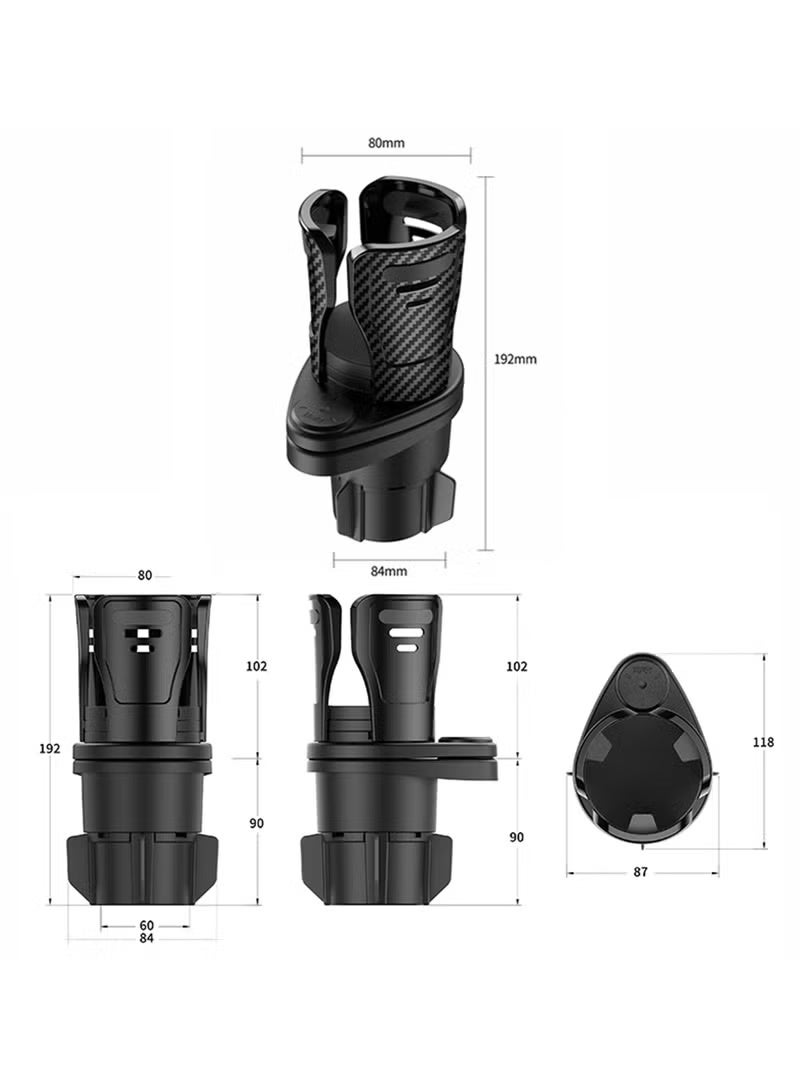 Classic Car Cup Holder Expander Adapter, Vehicle Mounted Water Cup Drink Holder Universal Car Cup Holder, 2 in 1 Multifunctional Car Drink Holder with a 360° Rotating Adjustable Base - Image 3