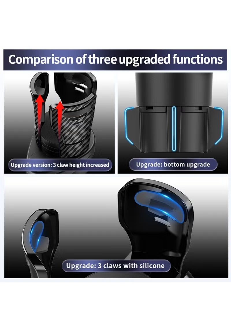 Classic Car Cup Holder Expander Adapter, Vehicle Mounted Water Cup Drink Holder Universal Car Cup Holder, 2 in 1 Multifunctional Car Drink Holder with a 360° Rotating Adjustable Base - Image 2