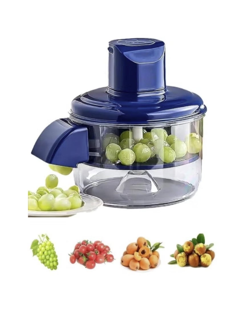 Smart Electric Peeler And Slicer Machine, Automatic Chopping Grapes and other Fruits Machine for Home Kitchen, Rechargeable Electric Baby Fruit Multifunctional Chopper for Fruit Tomatoes,Grape - Image 1