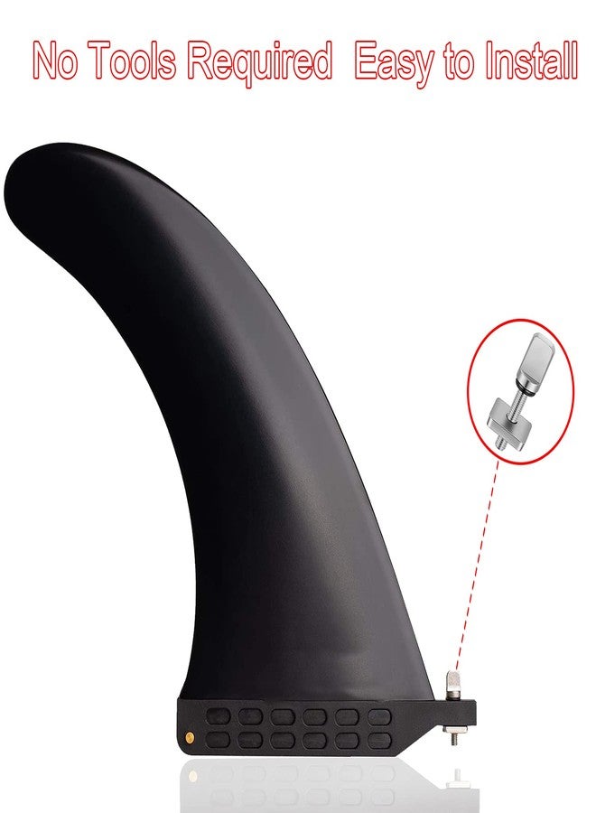 T-SIDAKE SIDAKE 9'' SUP Single Center Fin, Fiberglass Reinforeced Nylon SUP Replacement Fins, Free No Tool Fin Screw, Suitable for Longboard, Surfboard, SUP Single Fin Center Fin - Image 3