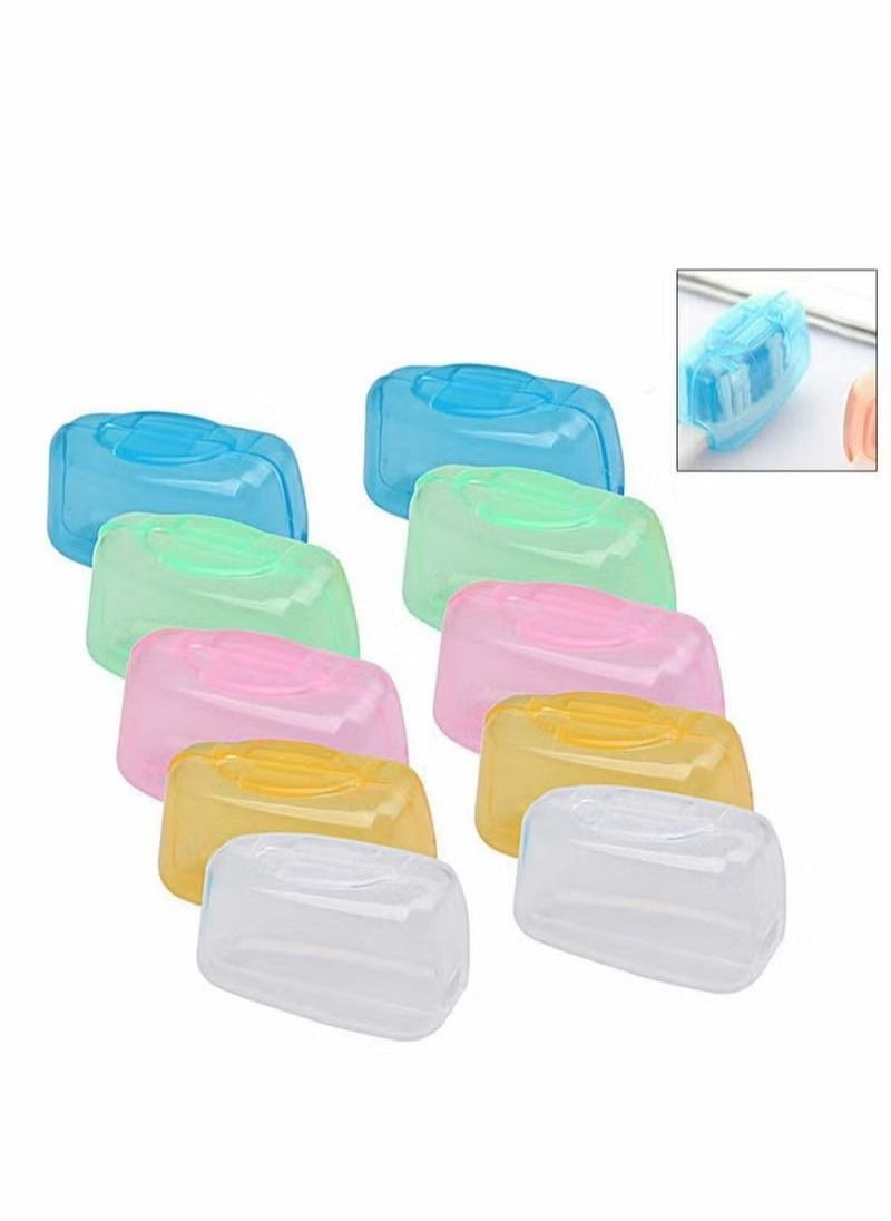 Generic - 20 Pieces Toothbrush Covers Case Travel Toothbrush Head Case Holder Protectors Caps Multicolour - Image 1