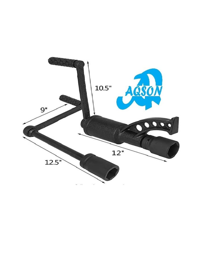 AQSON - AQSON Durable 1:58 Torque Multiplier Wrench 4800 NM Lug Nut Wrench Set Lugnut Remover with Case Labor Saving Wrench Tool Heavy Duty Torque Multiplier Tool for Truck Trailer RV(1/58) - Image 1