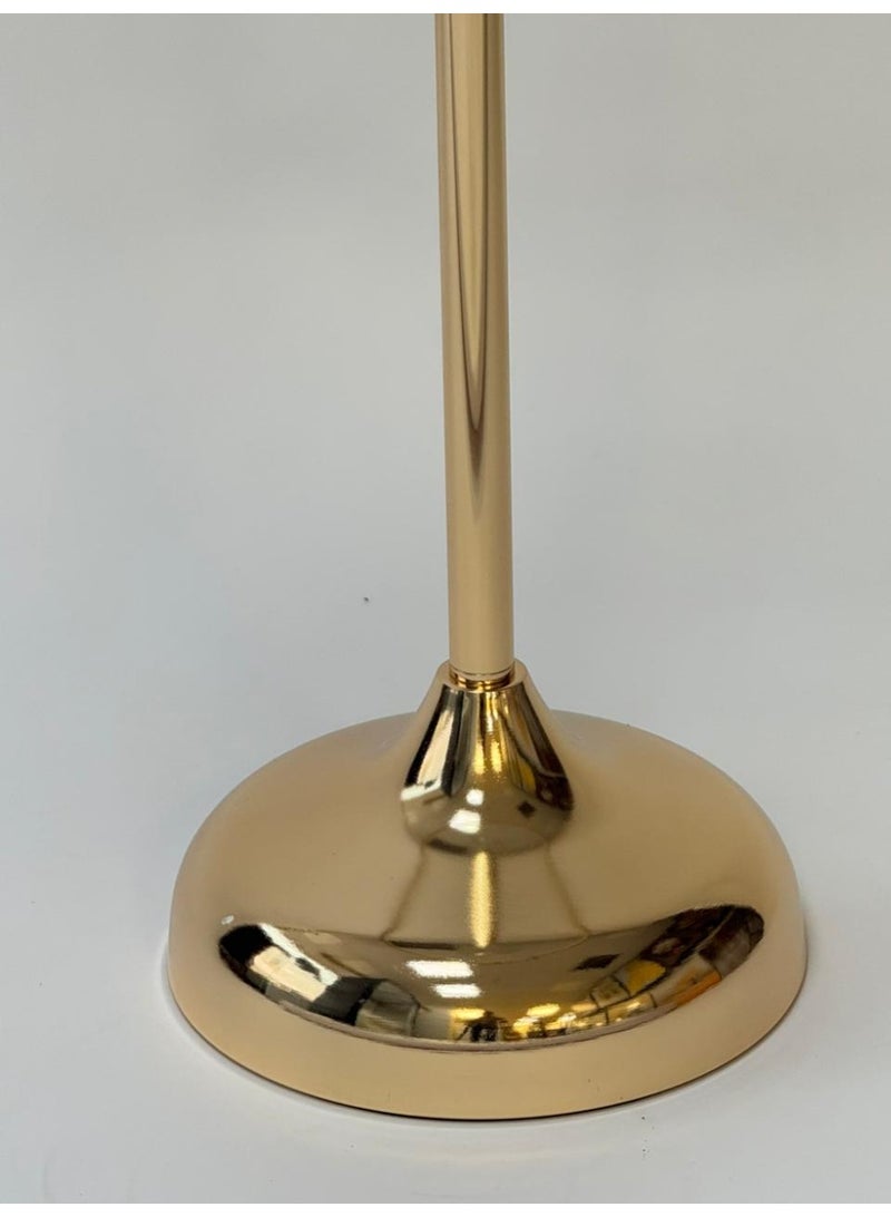 Living Glass serving table with golden steel base 35X50 cm - Image 3