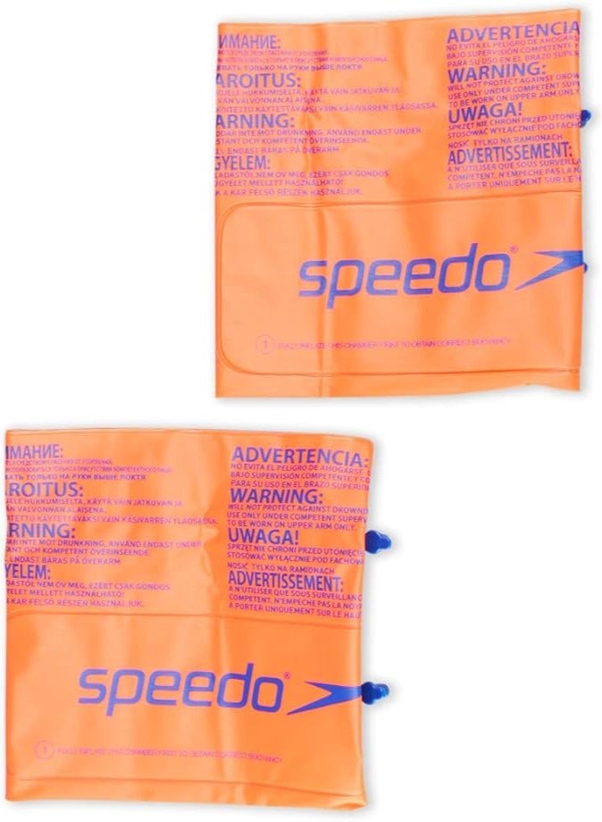 speedo Kids Roll-Up Armband, Orange – 2-6 Years, 12-60kg, Ideal for Safe Swimming  - Image 1