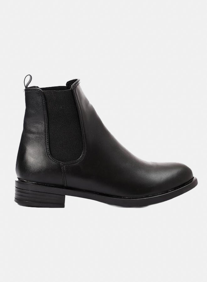 XO Style Leather Ankle Boot - Black  - Image 2