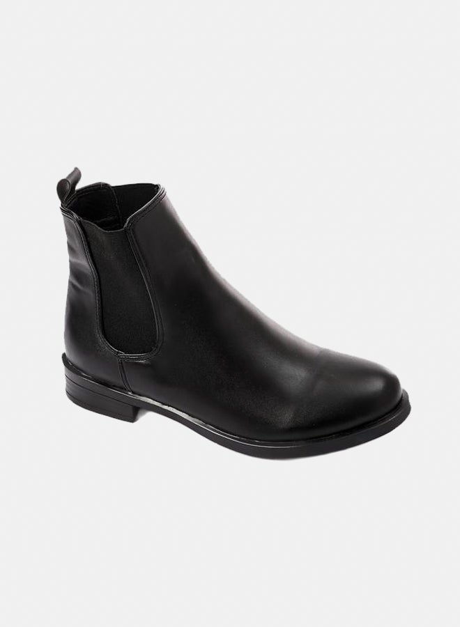 XO Style Leather Ankle Boot - Black  - Image 1