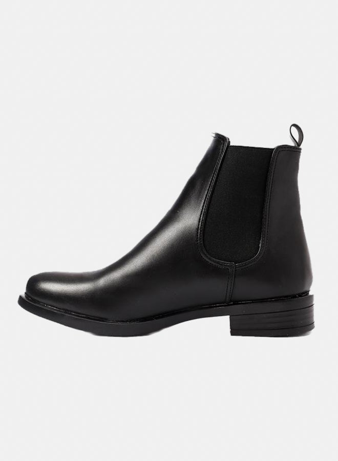 XO Style Leather Ankle Boot - Black  - Image 3