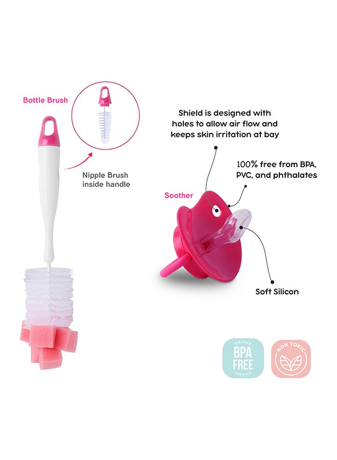 Disney Pack Of 4 Princess Printed Feeding Bottle With Accessories Set - Packaging May Vary - Image 3