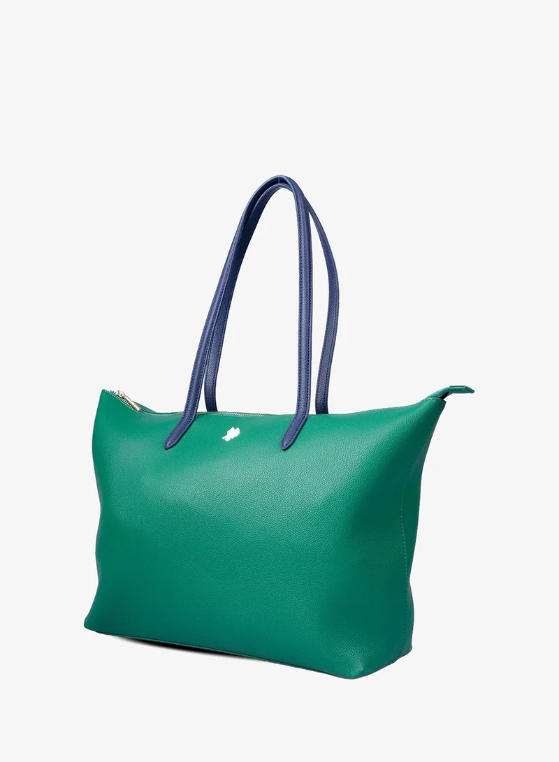 U.S. Polo Assn. GREEN NAVY U.S. Polo Assn. Women's Tote Bag, Ladies Large Capacity Shoulder Bag Handbag for Ladies Travel Bag for Girls Green Navy for Women | Best Price UAE