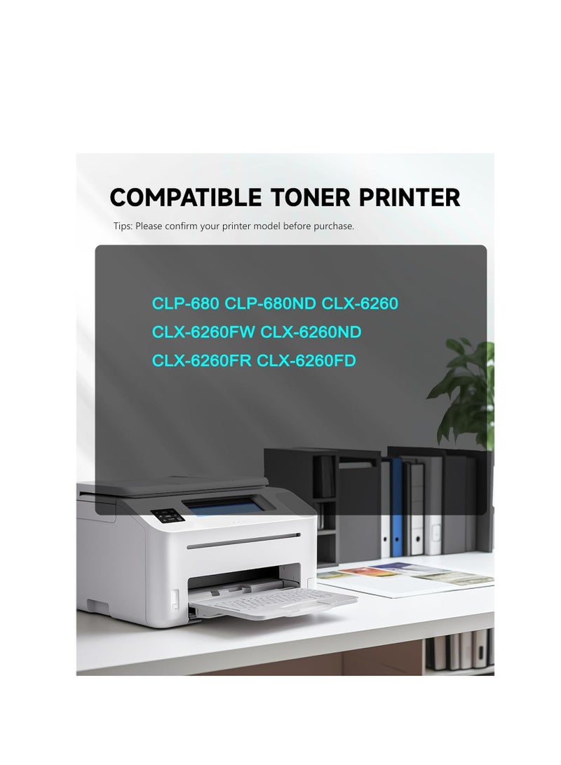 Terabyte CLT-506L Toner Cartridge Replacement For Samsung CLT-K506L CLT-C506L CLT-M506L CLT-Y506L Compatible for Samsung CLP-680 CLP-680ND CLX-6260 CLX-6260FW CLX-6260ND CLX-6260FR CLX-6260FD (4 pack) - Image 3