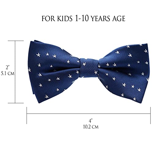 BELLUNO Boys Bow Ties, Pre-tied Bow-Ties Adjustable for Kids, Children, Toddler BowTies, 8-Pack - Image 2