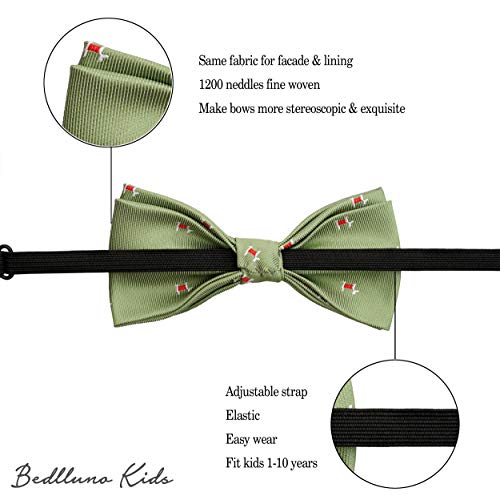 BELLUNO Boys Bow Ties, Pre-tied Bow-Ties Adjustable for Kids, Children, Toddler BowTies, 8-Pack - Image 3