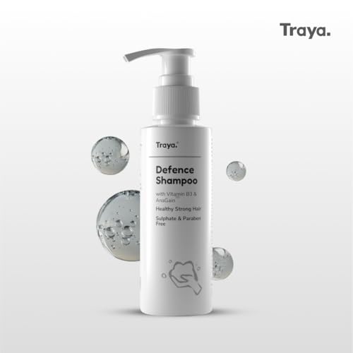 Traya Defence Shampoo | Cleansing Shampoo for Scalp Nourishment & Hair Health | Contains Biotin, Niacinamide, Piroctone Olamine & Anagain | Sulphate & Paraben Free Shampoo For Women & Men |100 ml - Image 2