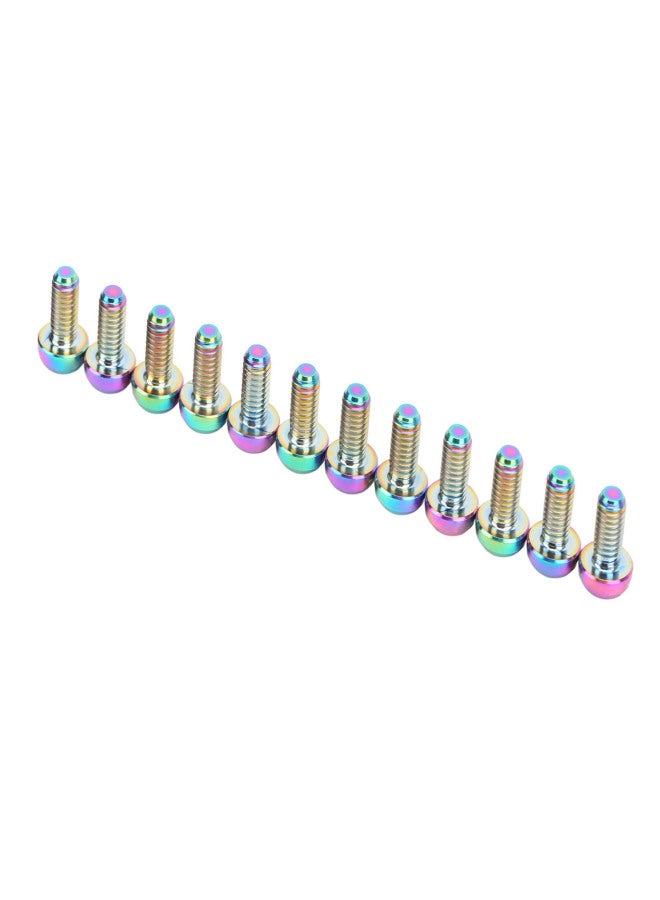 ريسك 12 قطعة من براغي قرص فرامل الدراجة RISK M5x10mm T25 مصنوعة من سبائك التيتانيوم - Image 3
