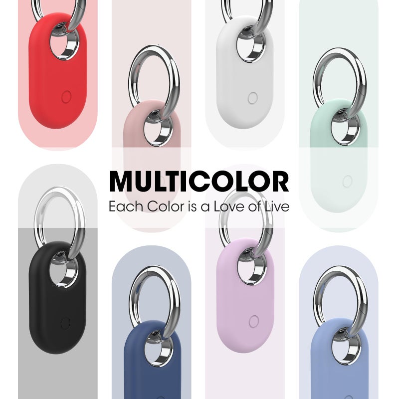 Pautas 4 Pack Smarttag2 Holder Compatible with Samsung Galaxy SmartTag2, Soft Silicone Case All-Round Protection Against Scratch and Drop, with Keychain Suitable for Keys, Bags, Luggage, and Valuables - Image 5