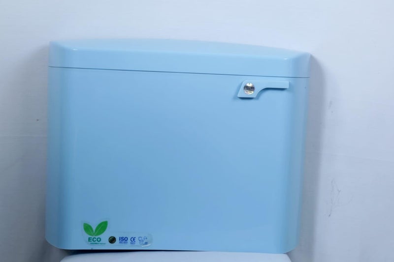 RAYNO Side Handle Flush Tank Single Flush Cistern Bathroom Flush Tank Bathroom Sanitary Ware Accessories 10 L flushing (sky blue) - Image 1