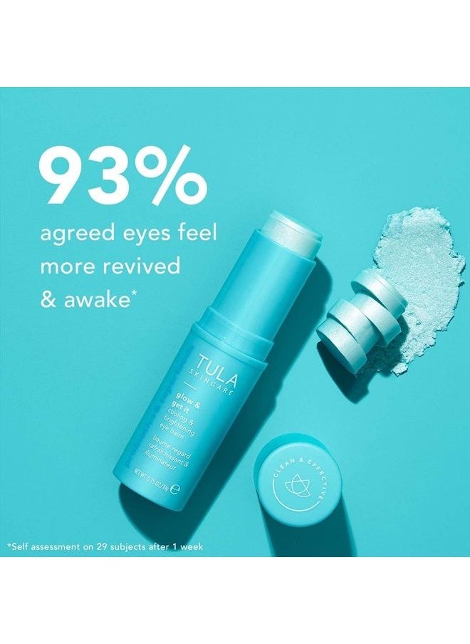 TULA Skin Care Eye Balm | Dark Circle Under Eye Treatment, Instantly Hydrate and Brighten Undereye Area, Portable and Perfect to Use On-the-go | 0.23oz (Glow & Get It)  - Image 5