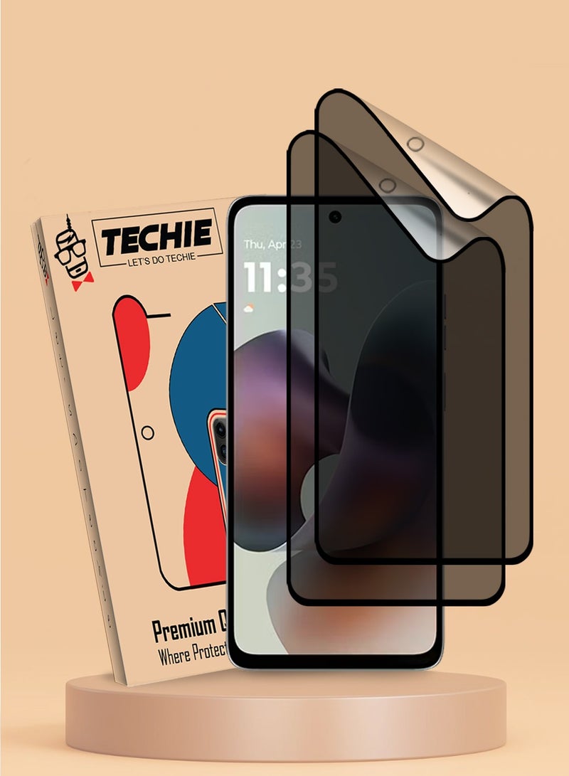 Techie 2 Pack Full Cover Matte Ceramic Privacy Screen Protector for Motorola Moto G75 / Moto G56 / Moto G35 / Motorola Moto G05 / Moto G15 – Anti Fingerprint, Bubble Free Easy Installation - Image 1