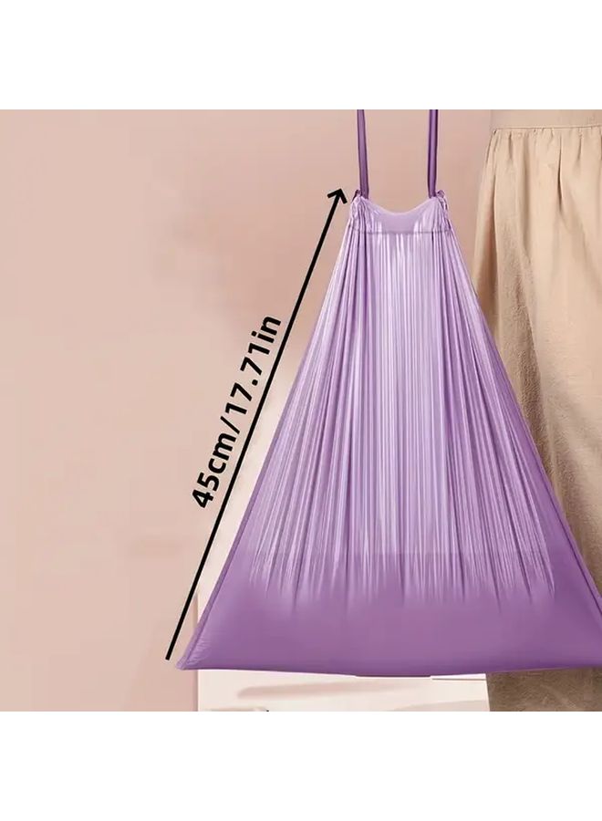 Purple Drawstring Trash Bags 100 Pieces High Quality Disposable Waste Bags For Kitchen Bathroom Home - Image 4