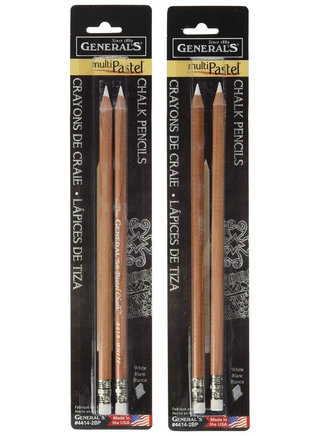 General's Multipastel Chalk Pencils 2/Pkg-White - Image 1
