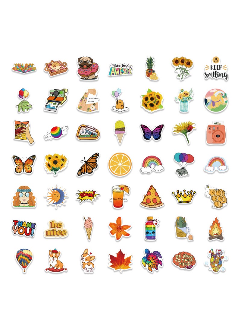 قوس قزح أورينبو ملصقات زجاجات المياه 100 قطعة من ملصقات الكمبيوتر المحمول المقاومة للماء والجمالية من الفينيل للأمتعة والتزلج على الجليد والكمبيوتر للمراهقين والبنات والأطفال والبالغين - Image 3