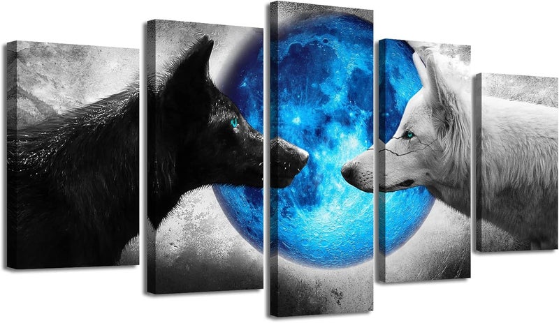 DJSYLIFE Wolf Canvas Wall Art Set - Image 1