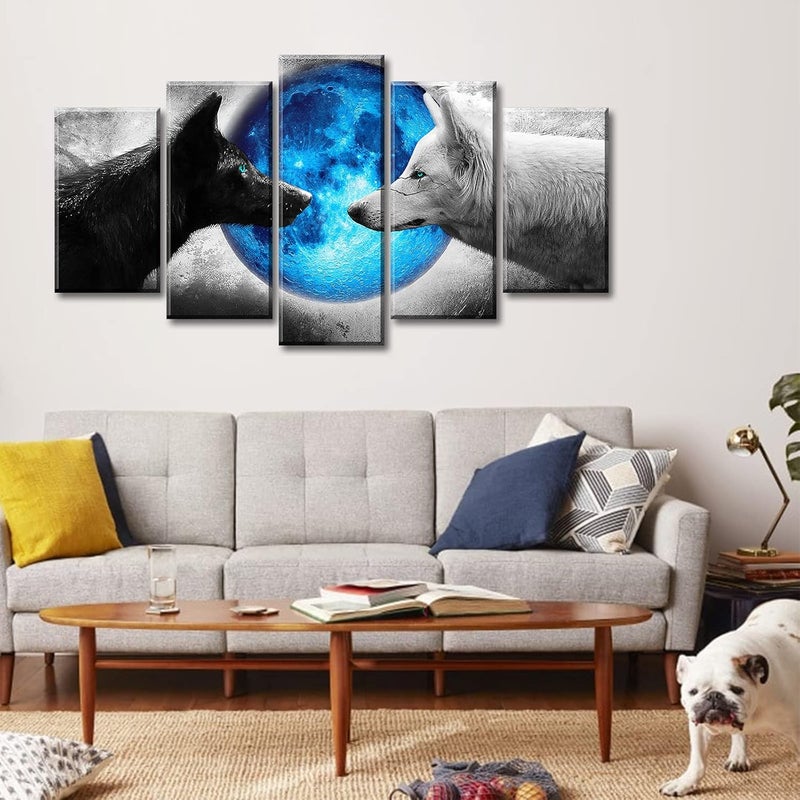 DJSYLIFE Wolf Canvas Wall Art Set - Image 2