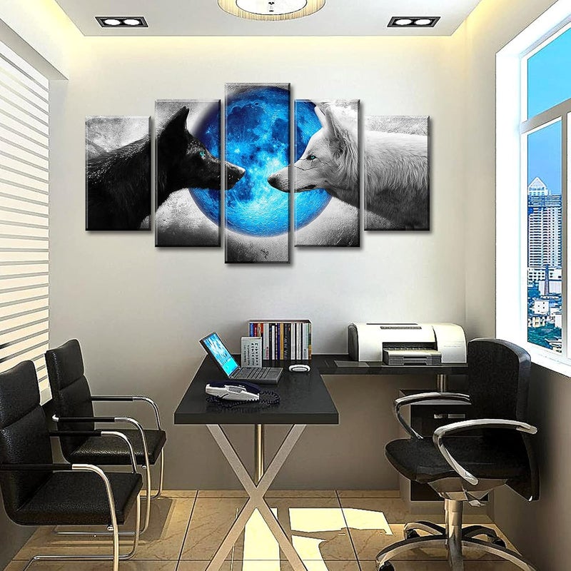 DJSYLIFE Wolf Canvas Wall Art Set - Image 4