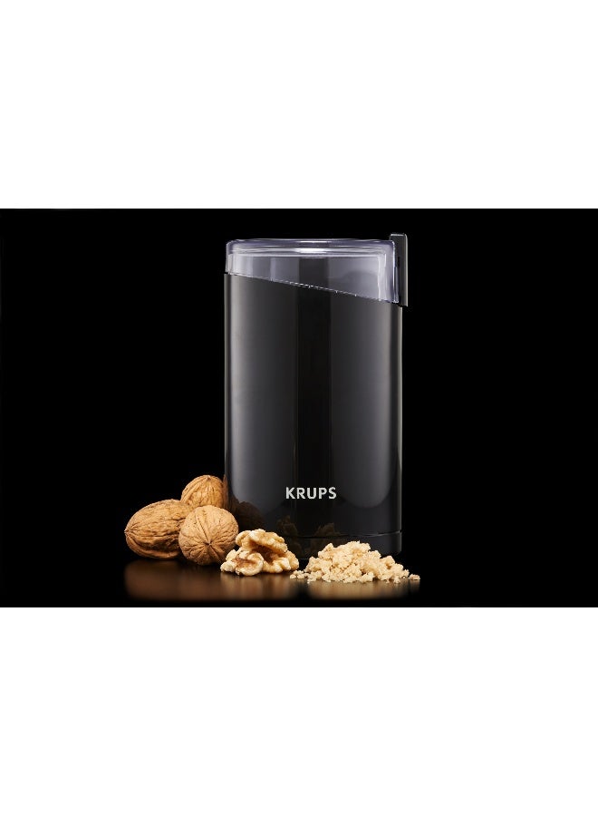 KRUPS Coffee Grinder | 75 g capacity | 200 W | For Coffee beans, spices, herbs and nuts | Stainless steel blades | Black | F2034238 0.07 L 200 W F2034238 black - Image 5