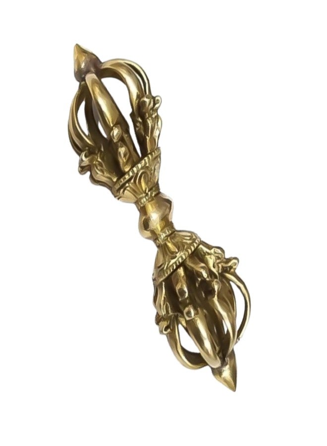 BRONGS Vastu Brass Vajra |Vastu & Spiritual Protection|Size-6.2Inch Approx |weight-290gm Approx|Home & Temple |Vastu Shastra |Pack of 1 - Image 1