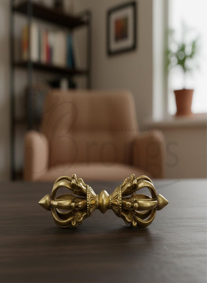 BRONGS Vastu Brass Vajra |Vastu & Spiritual Protection|Size-6.2Inch Approx |weight-290gm Approx|Home & Temple |Vastu Shastra |Pack of 1 - Image 5