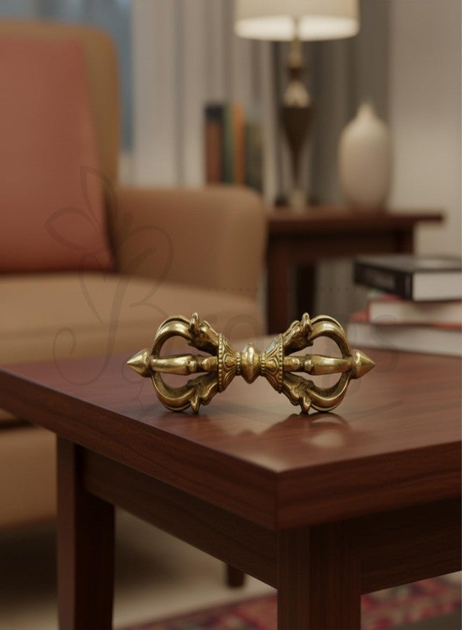 BRONGS Vastu Brass Vajra |Vastu & Spiritual Protection|Size-6.2Inch Approx |weight-290gm Approx|Home & Temple |Vastu Shastra |Pack of 1 - Image 4