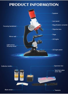 GROIC GROIC Kid Microscope Science Kits 100 400 1200 Conversion Magnification Toy Educational Tools  - Image 2