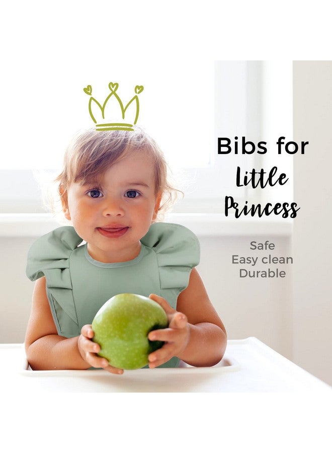 JaGely 3 Pcs Baby Bib For Eating Waterproof Baby Bib Baby Girl Food Bib Washable Toddler Bib Soft Feeding Bib With Food Catcher For Baby Boy Or Girl Eating Travel Home Supplies - Image 3