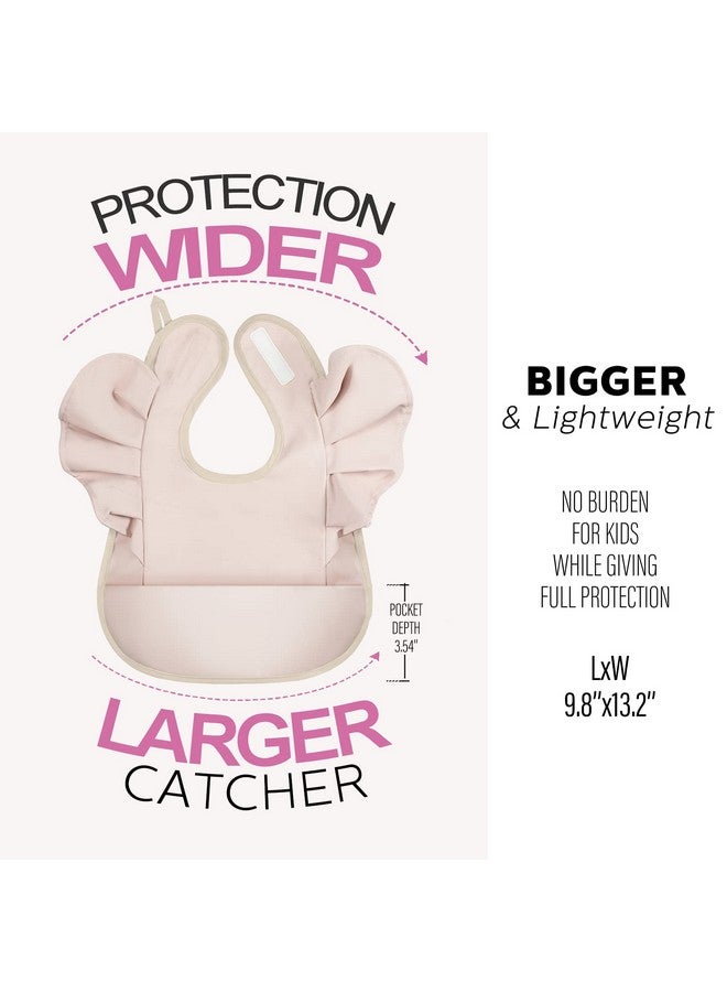 JaGely 3 Pcs Baby Bib For Eating Waterproof Baby Bib Baby Girl Food Bib Washable Toddler Bib Soft Feeding Bib With Food Catcher For Baby Boy Or Girl Eating Travel Home Supplies - Image 4