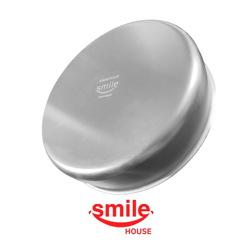 Smile House - Aluminum Roasting Pan Tray with Mesh Grill rack - Round (32x6cm) - Image 3