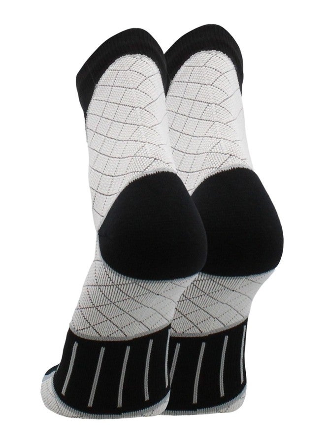 TCK Achilles Tendonitis Compression Socks (Black/White, Medium) - Image 2