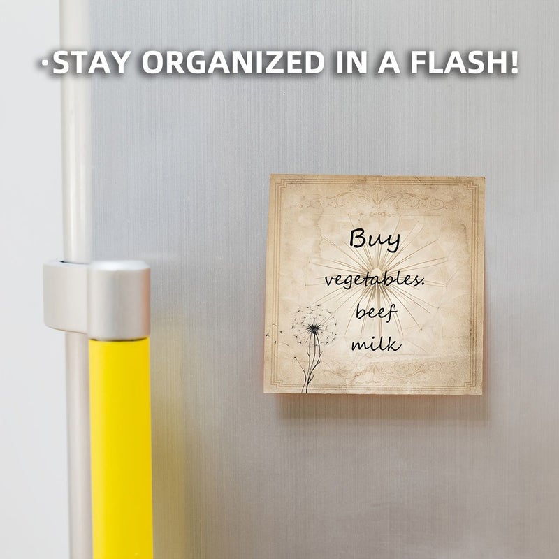 Vintage Dandelion Sticky Notes 50 Sheets 3x3 Inch High Adhesive Bulk Stationery - Image 5