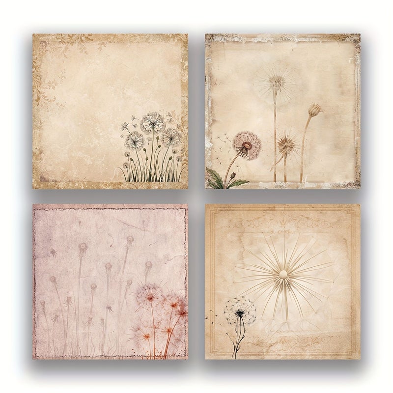 Vintage Dandelion Sticky Notes 50 Sheets 3x3 Inch High Adhesive Bulk Stationery - Image 1