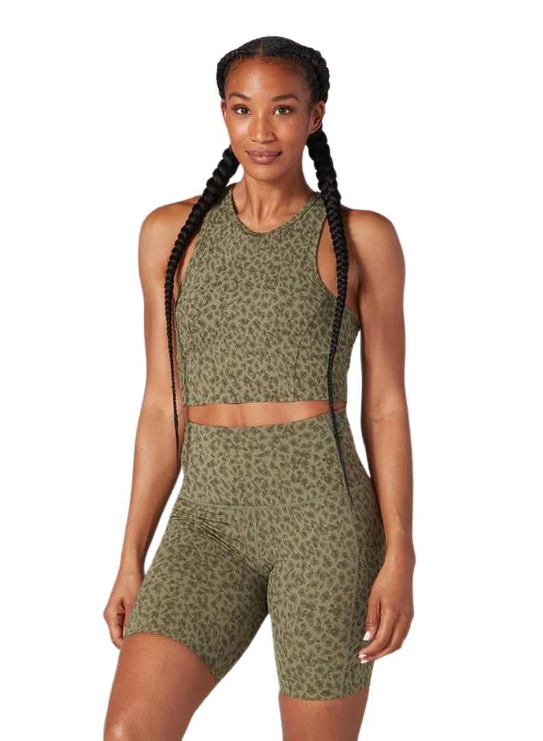 TAVI ACTIVE LONG LINE BRA OLIVE LEOPARD SMALL - Image 1
