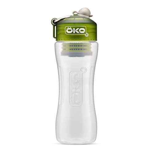 OKO KO H2O Purification Water Bottle with Advanced Filtration Portable Water Filter Bottle for Travel Hiking On the Go BPAFree Reusable Bottle Long Lasting 100 Gallon Filter 22 Oz - Image 1