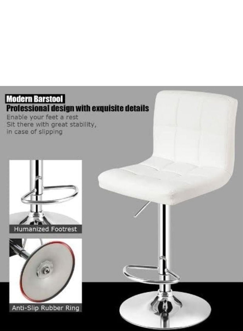 Galaxy Design Galaxy Design 2 Piece Bar Stool White Color GDF-J202  - Image 4